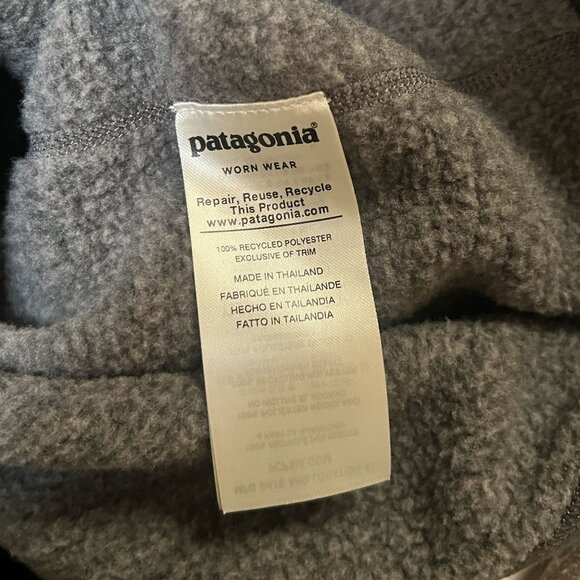 Men's Patagonia Gray 1/4-Zip Quarter Better Sweater Jacket Small S EUC Fleece - Picture 3 of 4